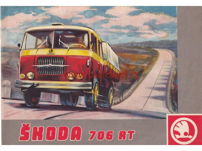 Škoda 706 RT - Motokov - prospekt - 12 STRAN A4 - TEXTY NĚMECKY -