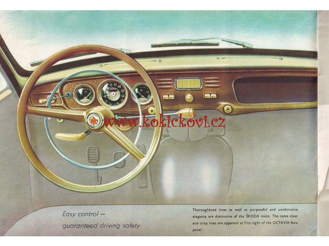 ŠKODA OCTAVIA - VELKÝ LUXUSNÍ LUXUSNÍ PROSPEKT A4 - 12 STRAN PLUS 2 ROZKLÁDACÍ A5 - CZECHOSLOVAKIA - MOTOKOV - ANGLICKY