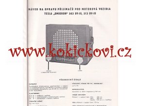 RADIO TATRA 600 Tatraplán TESLA OMIKRON 503 BV-lll 513 BV- III