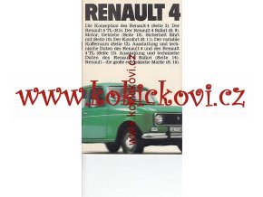 RENAULT 4  PROSPEKT 16 STRAN NĚMECKY