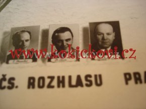 HLASATELÉ A INSPEKTOŘI ČS ROZHLASU 1947 PODPISY