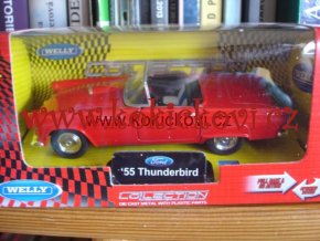 Ford ´55 Thunderbird convertible červený Welly collection