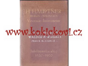 VETERINÁRNÍ INSTRUMENTY NÁSTROJE KATALOG FIRMY HAUPTNER 1932