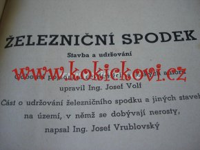 ŽELEZNIČNÍ SPODEK - STAVBA A ÚDRŽBA 1956