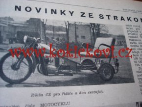 ČASOPIS MOTOCYKL ROČNÍK 1 A 2 JAWA RIKŠA NEÚPLNÉ