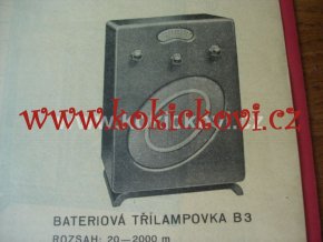 BATERIOVÁ TŘÍLAMPOVKA PALABA B3 ORIG. PROSPEKT 1934 PÁLA SLANÝ