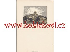 ZÁMEK HUMPRECHT KAREL VIK BAREVNÝ DŘEVORYT 1954