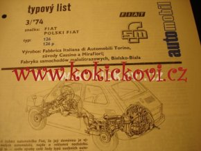 POLSKI FIAT 126 a 126 P TYPOVÝ LIST