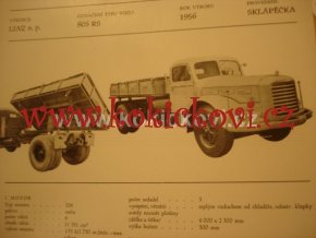 LIAZ 806 RS SKLÁPĚČKA 1956 PROSPEKT
