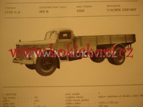 LIAZ 906 R 1956 VALNÍK EXPORT PROSPEKT