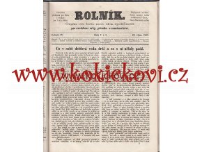 ČASOPIS ROLNÍK ROČNÍK 4 Z ROKU 1867