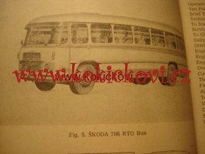 ŠKODA 706 RT RTS RTO BUS ORIG. MANUAL 1958 ANGLICKY TEXT