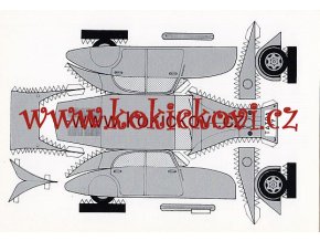 TATRA 77 - MODELÁŘSKÝ MODEL SKLÁDAČKA POHLEDNICE