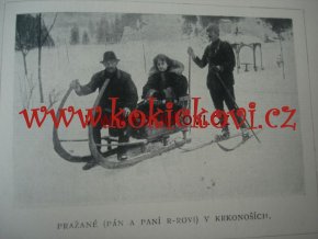Obrazy horské zimní krásy Krkonoše Šumava 1909