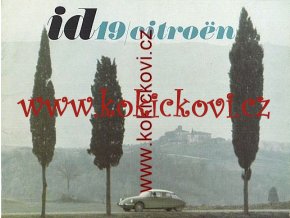 Citroën ID 19 - 1964 - prospekt FORMÁT A4 TEXT NĚMECKY
