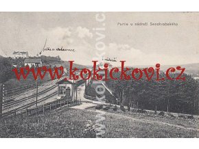 SENOHRABY NÁDRAŽÍ KRÁSNÁ PARTIE 1910 CESTA OD HRUŠOVA