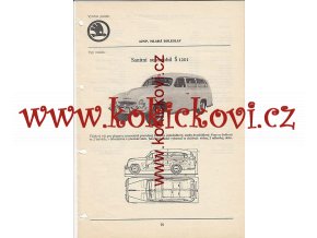 SANITNÍ AUTOMOBIL ŠKODA 1201 KATALOGOVÝ LIST A4