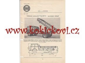 NÁKLADNÍ AUTOMOBIL ŠKODA 706 RTS SKLÁPĚČ  - KATALOGOVÝ LIST ZE 60. LET