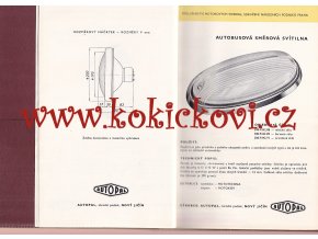 KATALOG AUTO / MOTO SVÍTIDEL AUTOPAL NOVÝ JIČÍN 196? - JAWA - ŠKODA - MANET - TATRA 603 - ZETOR AJ.