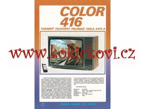 TELEVIZNÍ PŘIJÍMAČ TESLA COLOR 416 - REKLAMNÍ PROSPEKT A4 - TEXT 4 JAZYČNÝ