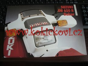 DAKAR DR 650 R DAKAR - REKLAMNÍ PROSPEKT - TEXT NĚMECKY - 4 * A4