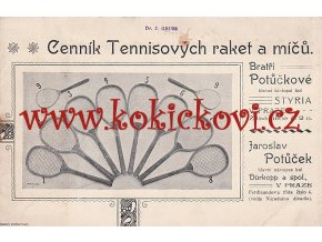 CENNÍK TENISOVÝCH RAKET A MÍČŮ - CENNÍK KOPACÍCH MÍČŮ, BOT HOCKEYE A BRUSLÍ 190?/191?