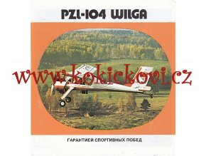 PZL-104 WILGA - REKLAMNÍ PROSPEKT - TEXT RUSKY
