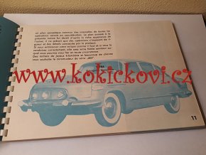 Tatra 603 Manuel conducteur de la voiture - 1960 FRENCH EDITION ULTRA RARE