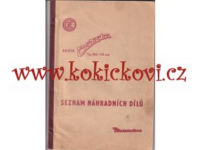 ČZ 175/502/00-01 - skútr Čezeta - seznam náhradních dílů - MOTOTECHNA 196?