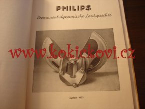 BAUTEILE PHILIPS 1937 - STAVEBNÍ SOUČÁSTKY - REPRODUKTORY - KONDENZÁTORY - TRANSFORMÁTORY AJ.