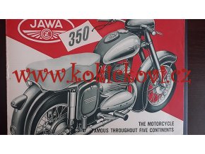 JAWA 350 ORIGINÁLNÍ PROSPEKT Z ROKU 1954 TEXT ANGLICKY