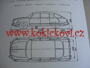 NOVÝ OSOBNÍ AUTOMOBIL SVĚTOVÉ TŘÍDY TATRA 603 - TECHNICKÝ LIST - LETÁK - 4 STR. A5