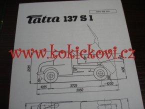 TATRA 137 S1 - TECHNICKÝ LIST - LETÁK - 2 STR. A5