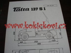TATRA 137 S1 - TECHNICKÝ LIST - LETÁK - 2 STR. A5