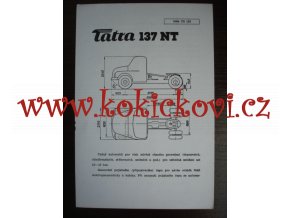 TATRA 137 NT - TECHNICKÝ LIST - LETÁK - 1 LIST A5