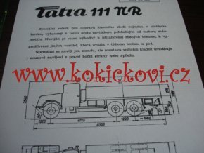 TATRA 111 NR - TECHNICKÝ LIST - LETÁK - 2 STR. A5