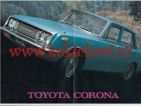 TOYOTA CORONA - REKLAMNÍ LETÁK A4  -1 LIST PŘELOŽENO - TEXTY ANGLICKY