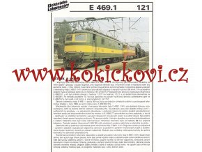 ELEKTRICKÁ LOKOMOTIVA - E 469.1 - REKLAMNÍ PROSPEKT - A4 - 2 STRANY