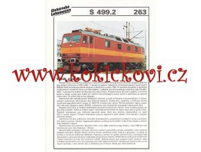 ELEKTRICKÁ LOKOMOTIVA - E 499.2 - REKLAMNÍ PROSPEKT - A4 - 2 STRANY