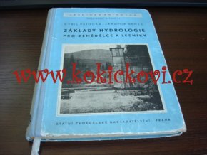 Patočka, Cyril: Základy hydrologie pro zemědělce a lesníky, 1956