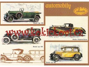 AUTOMOBILY ŠKODA HISPANO SUIZA - 445 - 422 -REKLAMNÍ POHLED MALÍŘ VLADIMÍR BIDLO