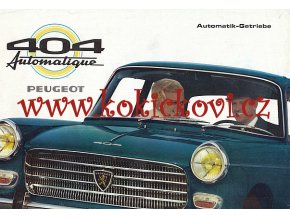Peugeot 404 Automatik Getriebe - prospekt - 1967 - texty německy A4