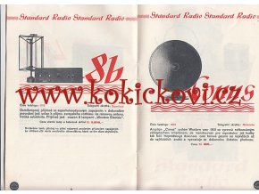 Standard Radio - katalog produkce 1931-32 reklamní prospekt - 12 stran - A5 - Standard REX - 3b -4b- 8b