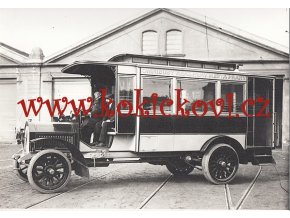 MĚSTSKÝ OMNIBUS LAURIN KLEMENT 1908 KR. MĚSTA PRAHY - REKLAMNÍ FOTOGRAFIE ROZMĚRY A STÁŘÍ VIZ POPISEK