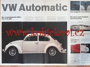VW Brouk - Karmann Ghia VW Typ 3 VW Käfer Poster Plakat Prospekt 1968