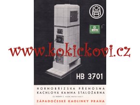 Reklamní prospekt Západočeských kaolinek Praha - kamna HB 3701