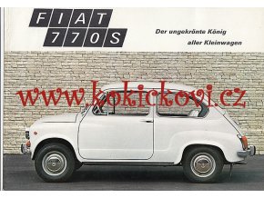 Fiat 770 S - reklamní prospekt - 1971 - německy - 6 stran A4