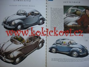 VW Brouk Käfer Beetle Prospekt - 1953/4/5? - A4 kroužková vazba -Volkswagen