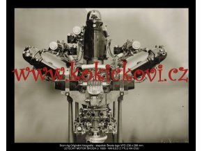 LETECKÝ MOTOR ŠKODA Lr 1929 - NÁHLE Z TÝLU NA OSU - SLEPOTISK LOGO ŠKODA BROM Ag. ORIG. FOTOGRAFIE - 238*286 MM