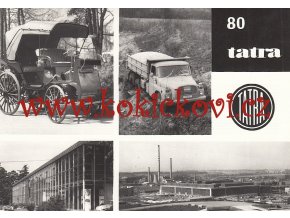 80 LET VÝROBY AUTOMOBILŮ TATRA - REKLAMNÍ ČB. POHLEDNICE